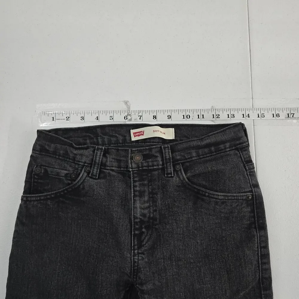 Levis 511 slim fit jeans size‎ 16 reg black 28x30 boys 6910
